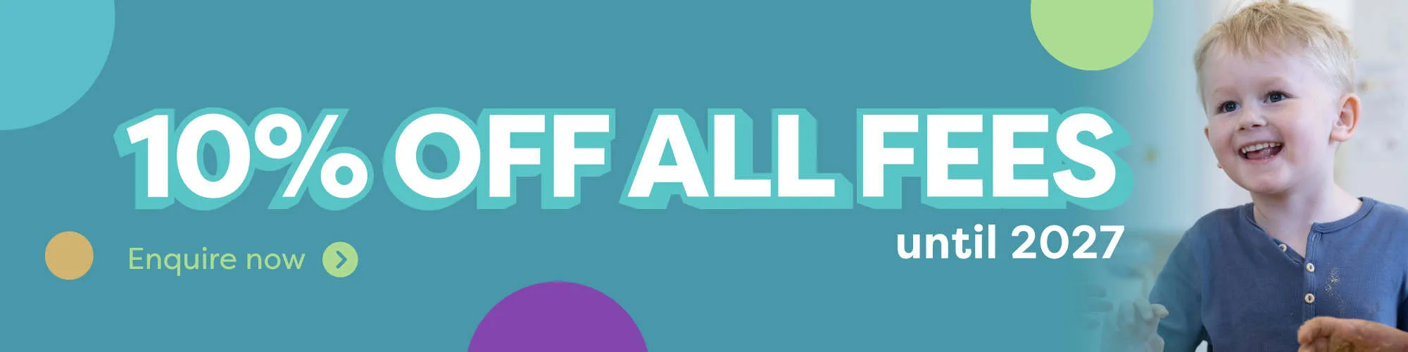 10% OFF ALL FEES until 2027